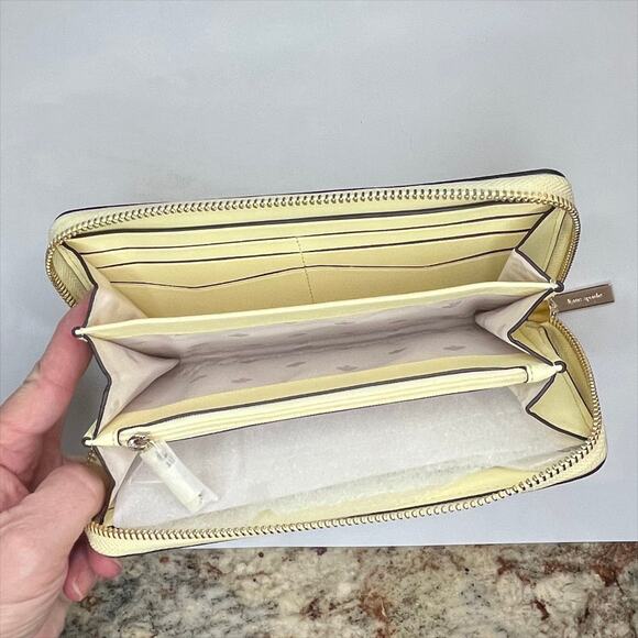 Kate Spade New York Staci Large Continental Wallet in Lemon Fondant - Picture 7 of 10